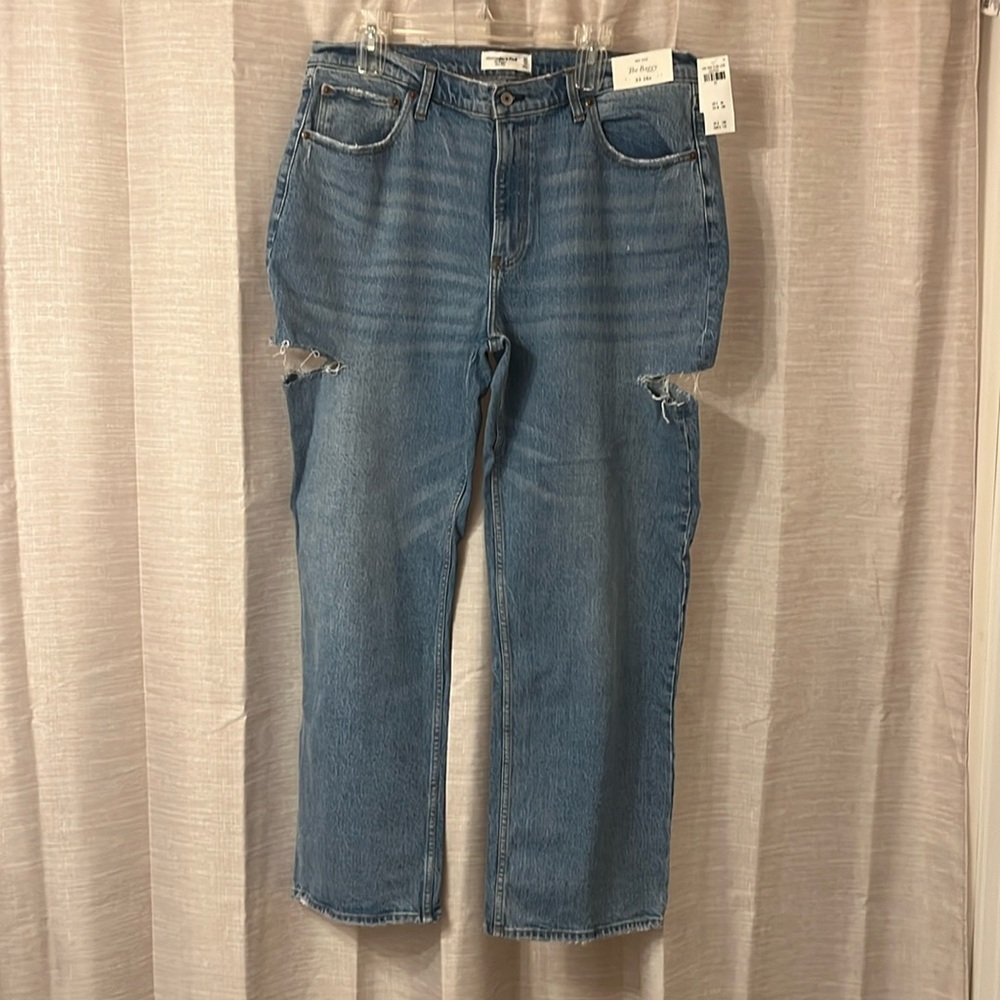 Abercrombie mid rise baggy jeans